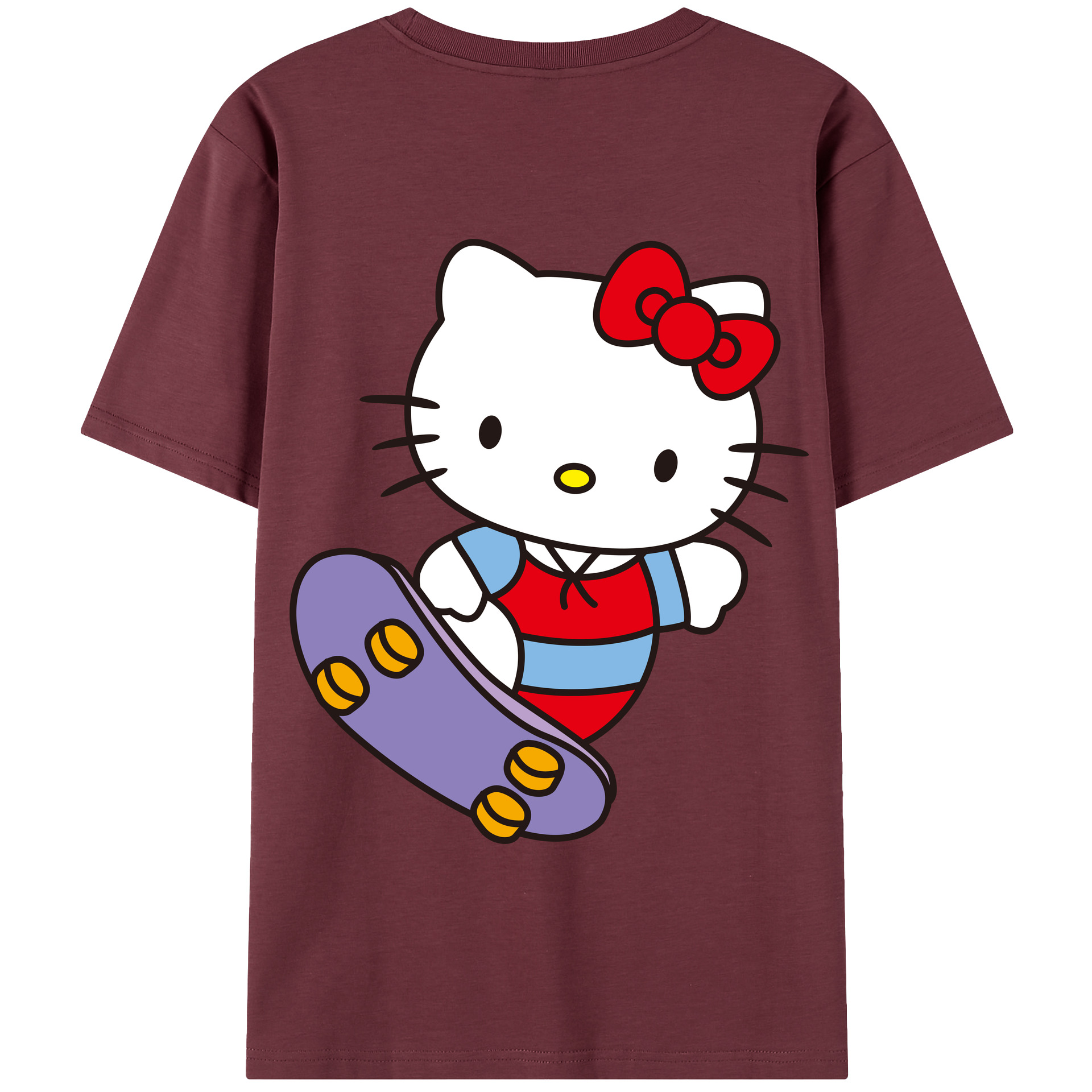 （画像用） Hello Kitty ハローキティ 綿100％半袖Tシャツ（背面プリント）